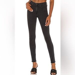 MOTHER The Looker High Waisted Dancing in the Dark Denim Jeans Black Size 25 GUC